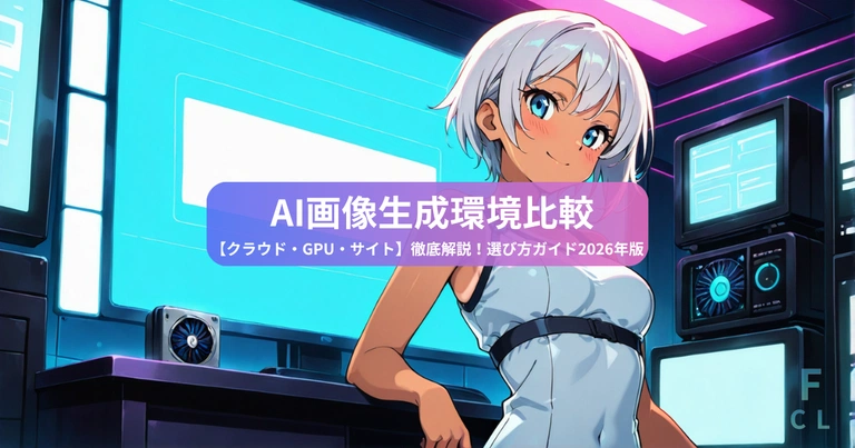 AI画像生成環境の比較記事のアイキャッチ