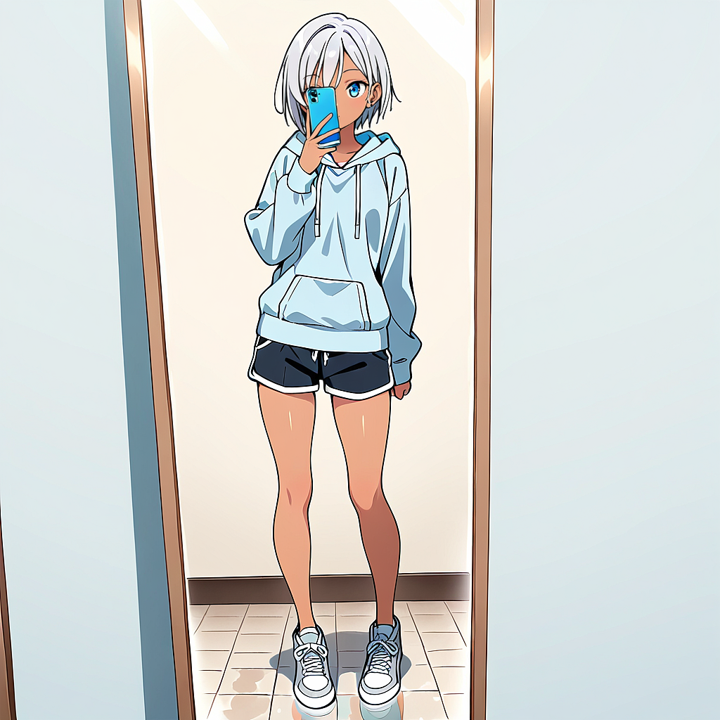 mirror selfieで生成した例