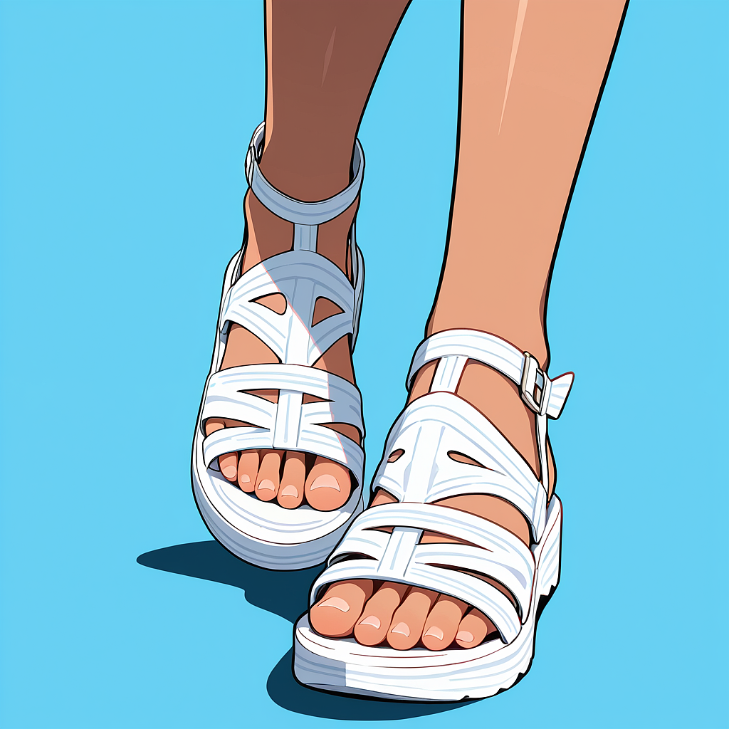 瑠水奈のサンダル姿