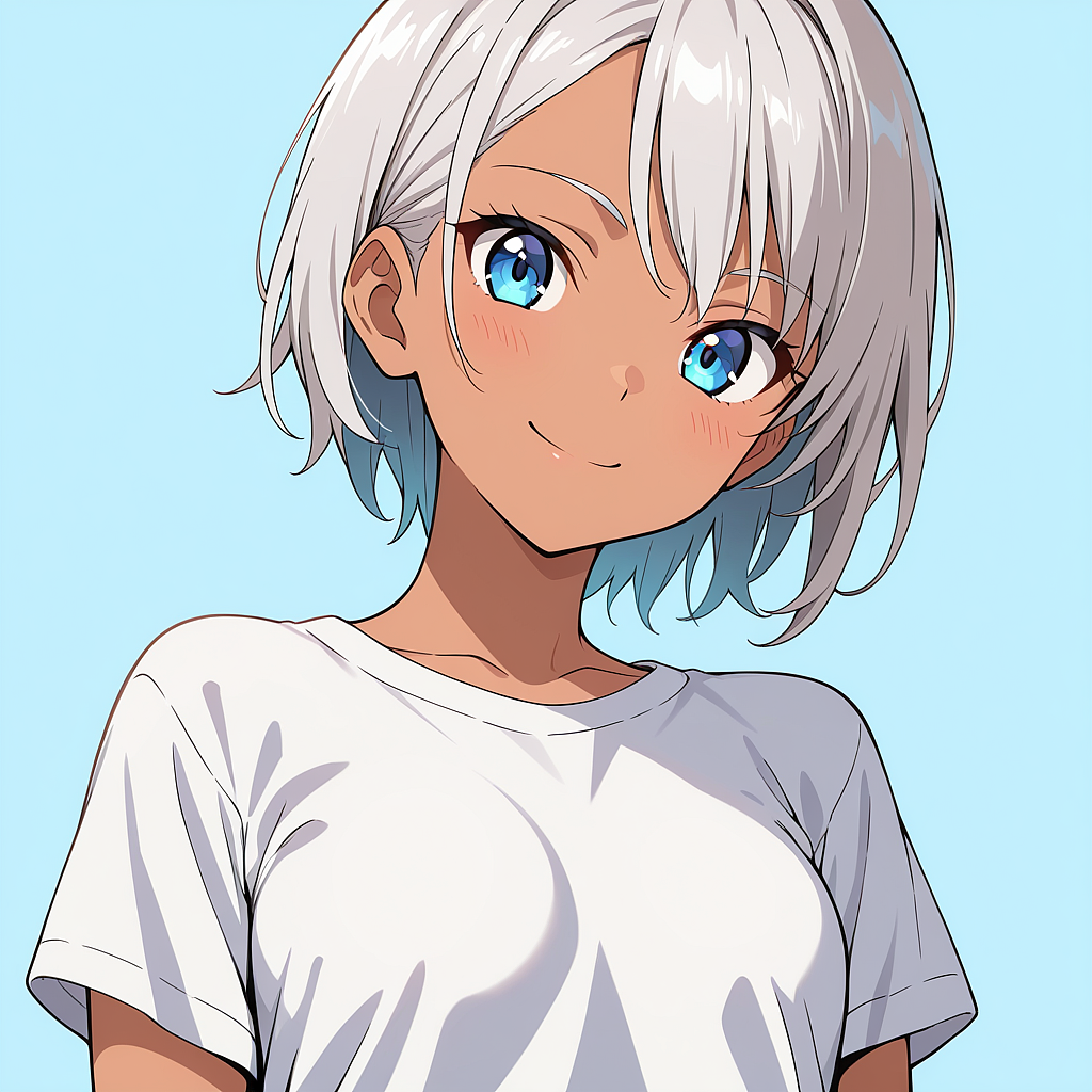 瑠水奈のTシャツ姿