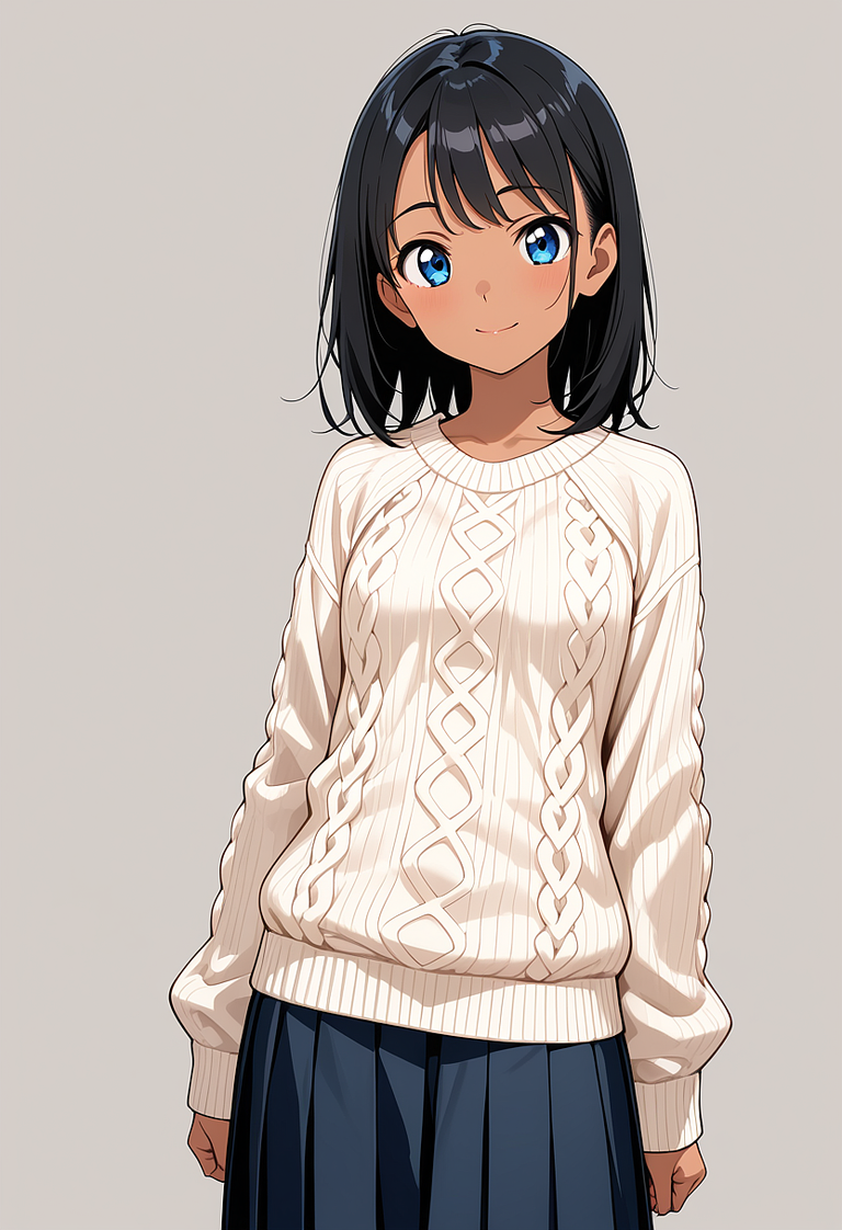 瑠水奈の髪型（黒髪／black hair）