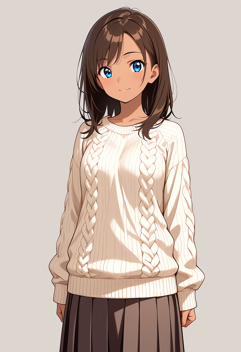 瑠水奈の髪型（茶髪／brown hair）