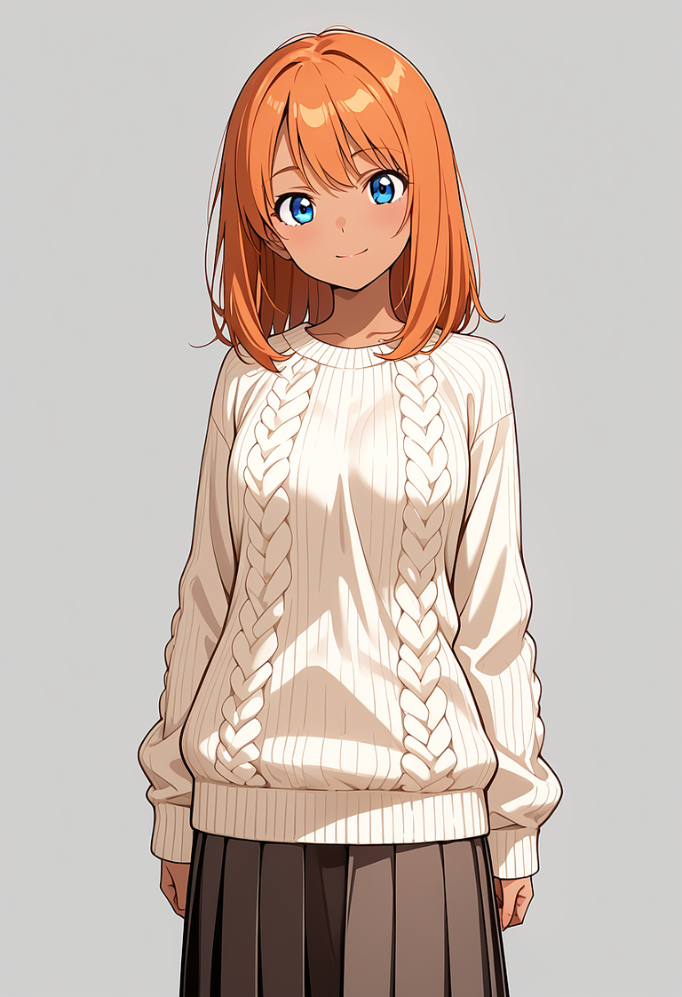 瑠水奈の髪型（オレンジ髪／orange hair）