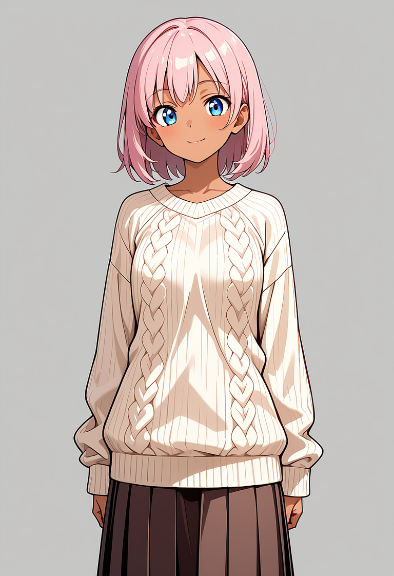 瑠水奈の髪型（ピンク髪／pink hair）