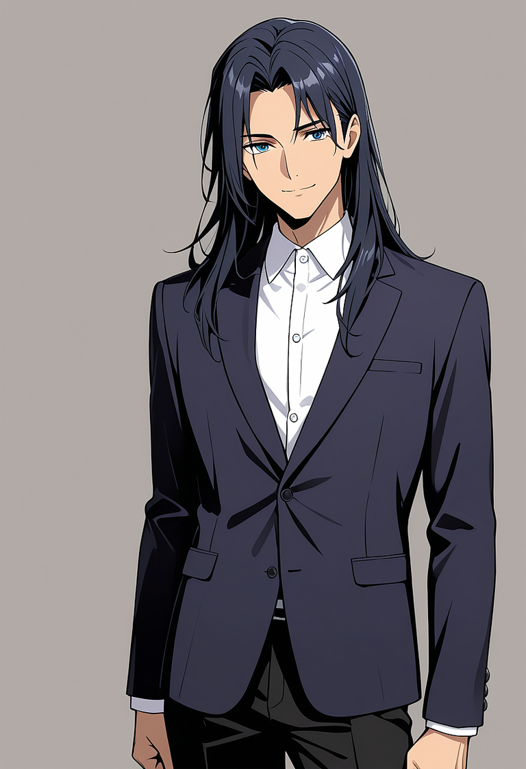 男性の髪型（ロング／long hair）