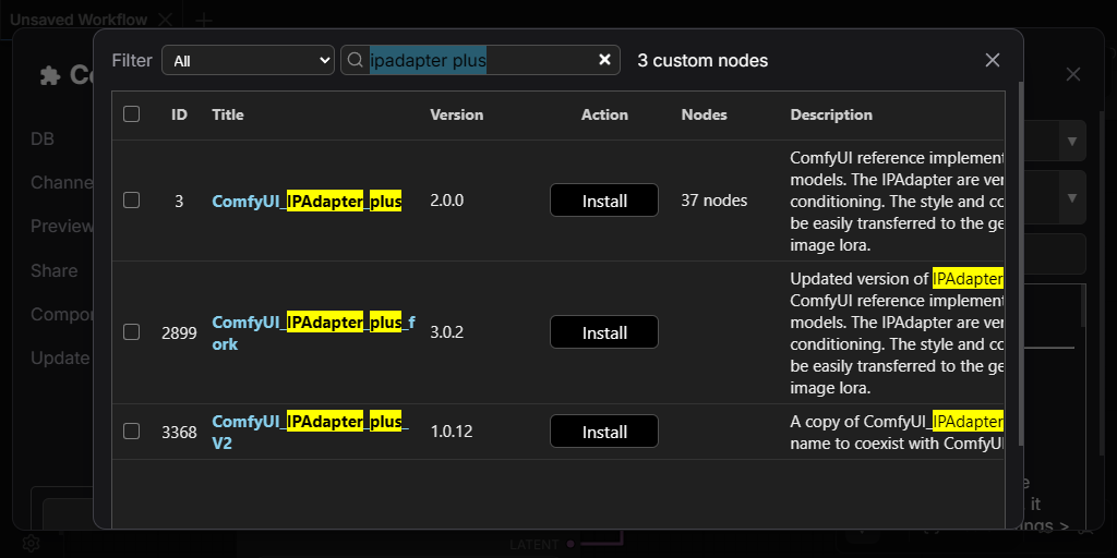 IPAdapter Plusのインストール